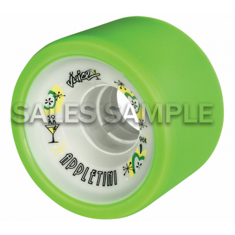 JUICE WHEELS MARTINI SERIES Appletini, 59mmx38mm, hard 96a, green, 4-Pack